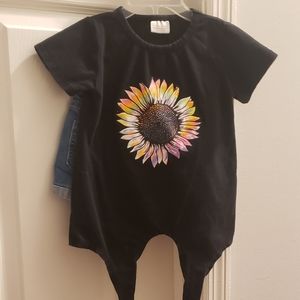 3t tye dye sunflower boutique outfit